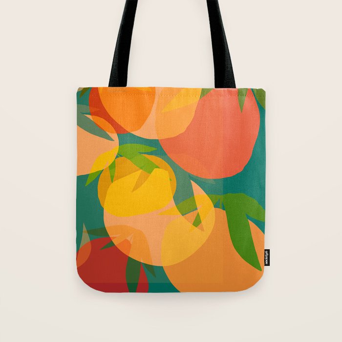 Spring Citrus #2 - Modern Art Print Tote Bag Gallery Image 1
