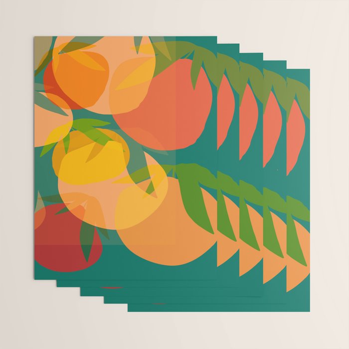 Spring Citrus #2 - Modern Art Print Wrapping Paper Gallery Image 3
