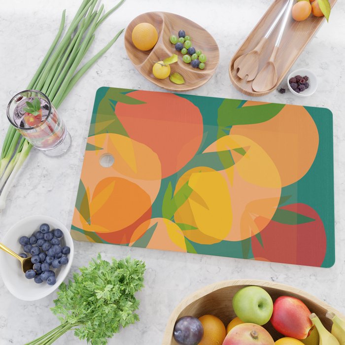 Spring Citrus #2 - Modern Art Print Cutting Board Gallery Image 2