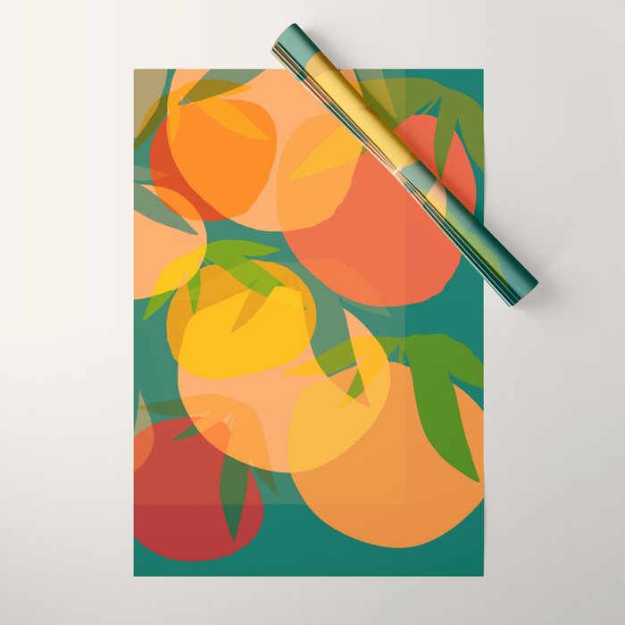 Spring Citrus #2 - Modern Art Print Wrapping Paper Gallery Image 1