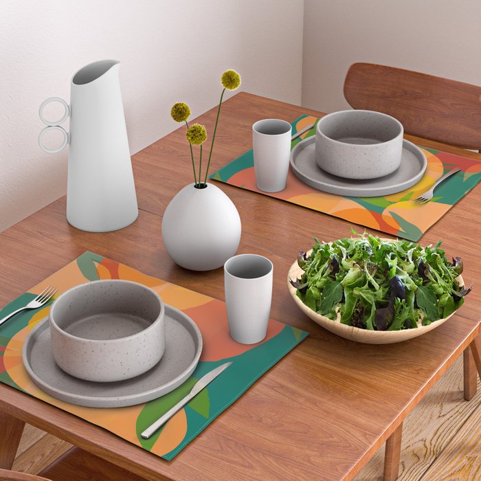 Spring Citrus #2 - Modern Art Print Placemat Gallery Image 2