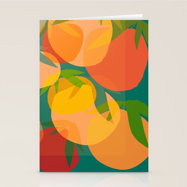 Spring Citrus #2 - Modern Art Print Stationery Card Gallery Image 1