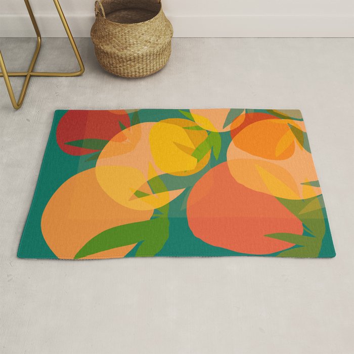 Spring Citrus #2 - Modern Art Print Rug Gallery Image 1
