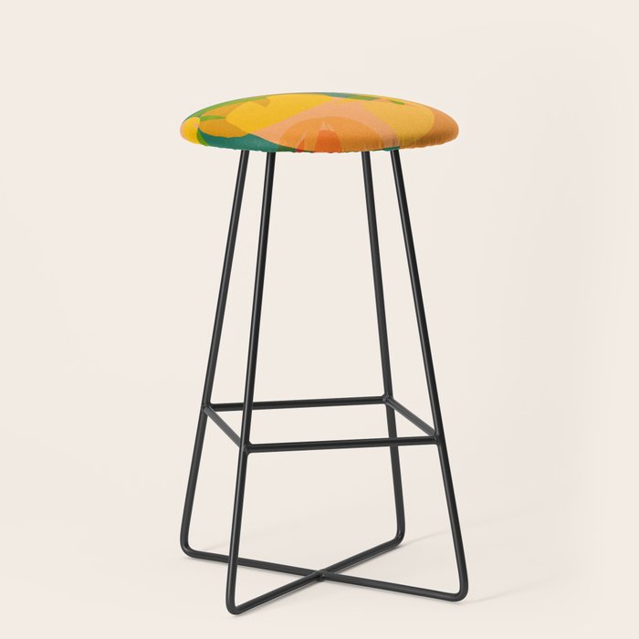 Spring Citrus #2 - Modern Art Print Stool Gallery Image 1