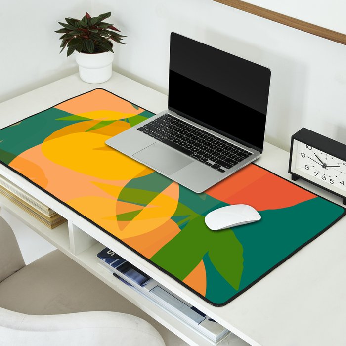 Spring Citrus #2 - Modern Art Print Desk Mat Gallery Image 2