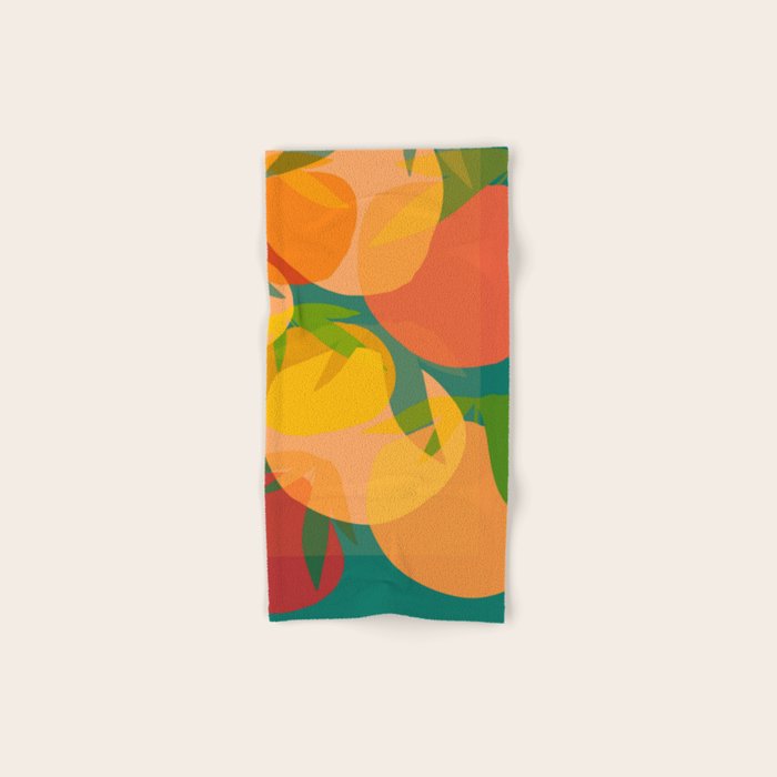 Spring Citrus #2 - Modern Art Print Bath Towel Gallery Image 1