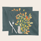 Watercolor Peacock Placemat Gallery Image 1