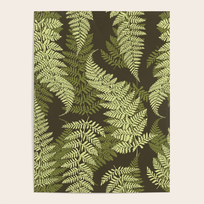 Forest Ferns - Woodland Green Poster Gallery Image 4