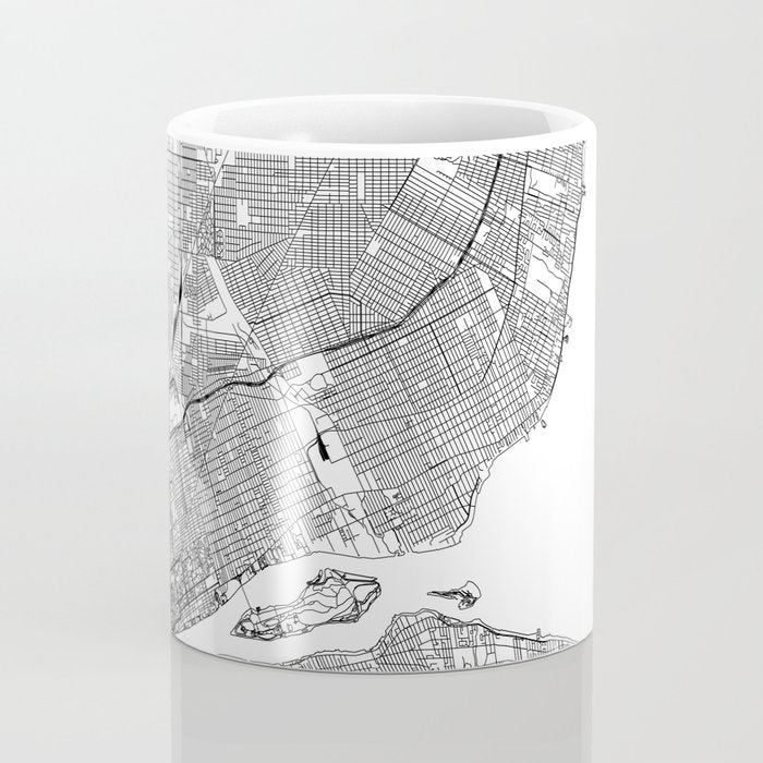 Detroit White Map Coffee Mug Gallery Image 4