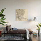 Detroit White Map Wood Wall Art Gallery Image 2