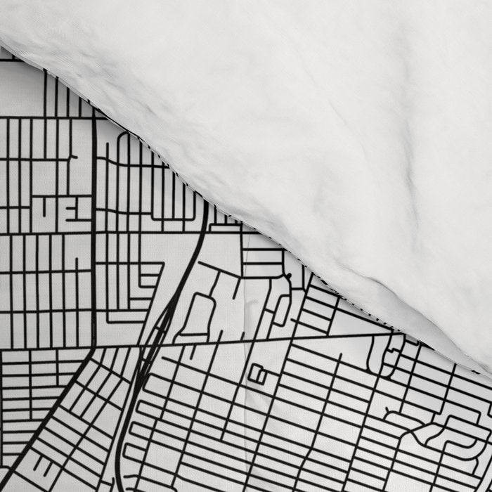 Detroit White Map Comforter Gallery Image 4
