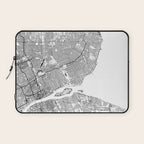 Detroit White Map Laptop Sleeve Gallery Image 1