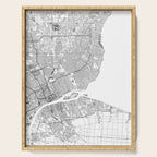 Detroit White Map Serving Tray Gallery Image 1