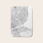 Detroit White Map Bath Mat Gallery Image 1