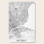 Detroit White Map Cutting Board Gallery Image 1