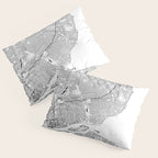 Detroit White Map Pillow Sham Gallery Image 3