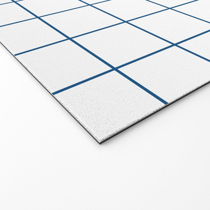 Grid Pattern White Blue Windowpane Graph Check Stripe Lines Minimalist Stripes Line Drawing Welcome Mat Gallery Image 2