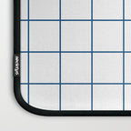 Grid Pattern White Blue Windowpane Graph Check Stripe Lines Minimalist Stripes Line Drawing Laptop Sleeve Gallery Image 3