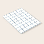 Grid Pattern White Blue Windowpane Graph Check Stripe Lines Minimalist Stripes Line Drawing Notebook Gallery Image 2