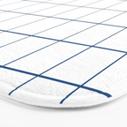Grid Pattern White Blue Windowpane Graph Check Stripe Lines Minimalist Stripes Line Drawing Bath Mat Gallery Image 3
