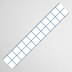Grid Pattern White Blue Windowpane Graph Check Stripe Lines Minimalist Stripes Line Drawing Table Runner Gallery Image 3