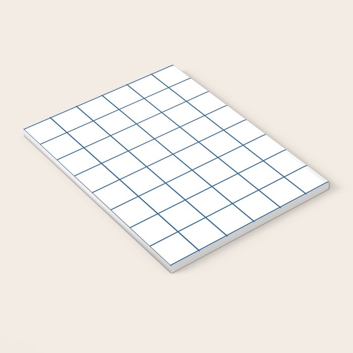 Grid Pattern White Blue Windowpane Graph Check Stripe Lines Minimalist Stripes Line Drawing Notebook Gallery Image 3