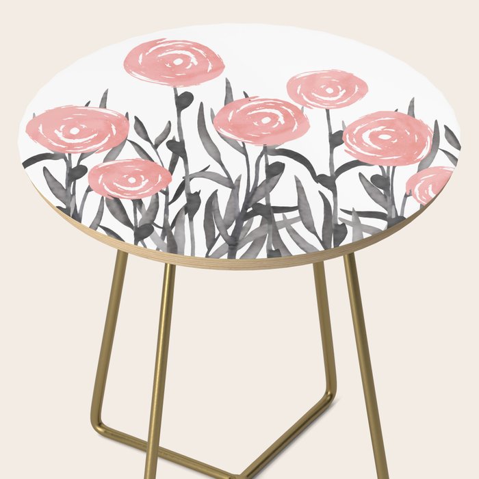 Abstract, Flower Garden, Watercolor, Floral Prints Side Table Gallery Image 2