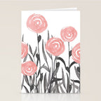 Abstract, Flower Garden, Watercolor, Floral Prints Stationery Card Gallery Image 2