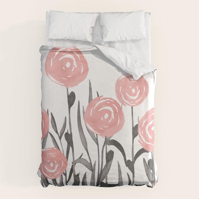Abstract, Flower Garden, Watercolor, Floral Prints Duvet Cover Gallery Image 1