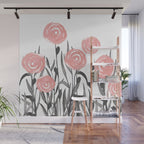Abstract, Flower Garden, Watercolor, Floral Prints Wall Mural Gallery Image 1