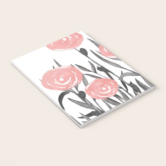 Abstract, Flower Garden, Watercolor, Floral Prints Notebook Gallery Image 3