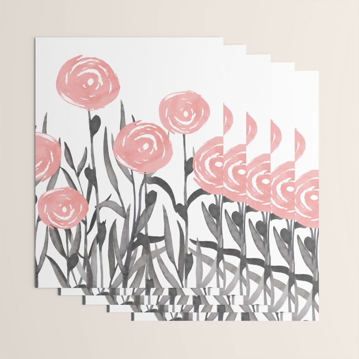 Abstract, Flower Garden, Watercolor, Floral Prints Wrapping Paper Gallery Image 3