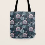 Dark Floral Elegance Tote Bag Gallery Image 1