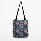 Dark Floral Elegance Tote Bag Gallery Image 2
