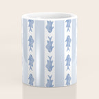 Coastal Fish Stripes Vintage Contemporary Pattern in Light Blue and White Coffee Mug Gallery Image 4