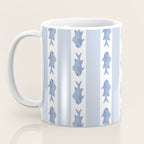 Coastal Fish Stripes Vintage Contemporary Pattern in Light Blue and White Coffee Mug Gallery Image 3