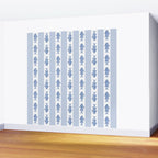 Coastal Fish Stripes Vintage Contemporary Pattern in Light Blue and White Wall Mural Gallery Image 2
