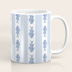 Coastal Fish Stripes Vintage Contemporary Pattern in Light Blue and White Coffee Mug Gallery Image 1