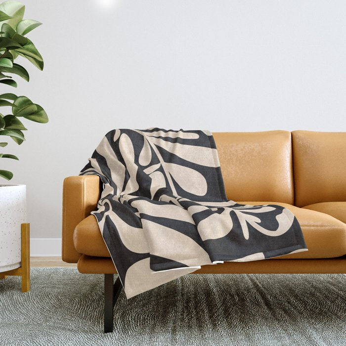 Abstract Plant 3/4 Throw Blanket Gallery Image 1