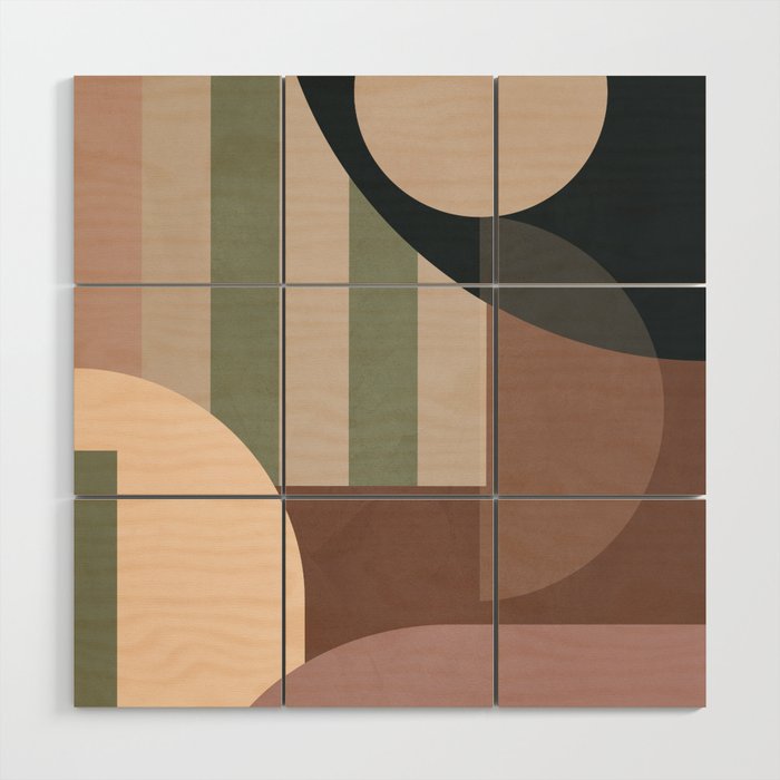 Geometric Abstraction 263 Wood Wall Art Gallery Image 1