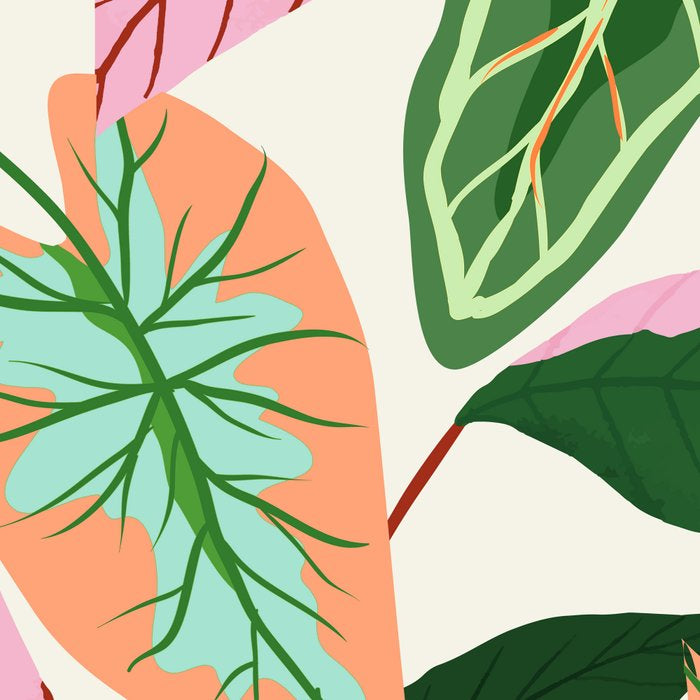 The Inseparable V.01, Nature Botanical Plants, Blush Leaves Modern Boho, Pastel Illustration Garden Coffee Mug Gallery Image 2
