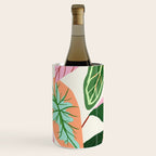 The Inseparable V.01, Nature Botanical Plants, Blush Leaves Modern Boho, Pastel Illustration Garden Wine Chiller Gallery Image 1