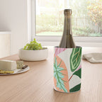 The Inseparable V.01, Nature Botanical Plants, Blush Leaves Modern Boho, Pastel Illustration Garden Wine Chiller Gallery Image 4