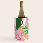 The Inseparable V.01, Nature Botanical Plants, Blush Leaves Modern Boho, Pastel Illustration Garden Wine Chiller Gallery Image 2