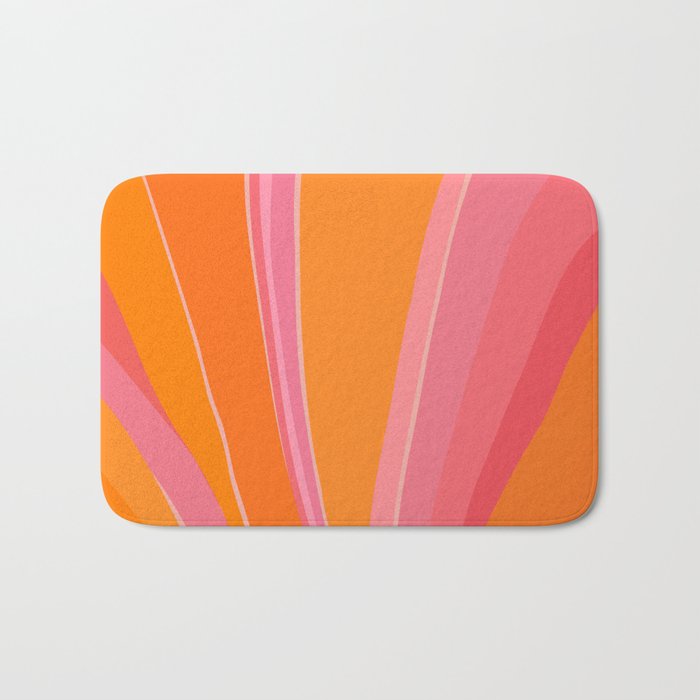 Sunshine Stripe Floral Bath Mat Gallery Image 1