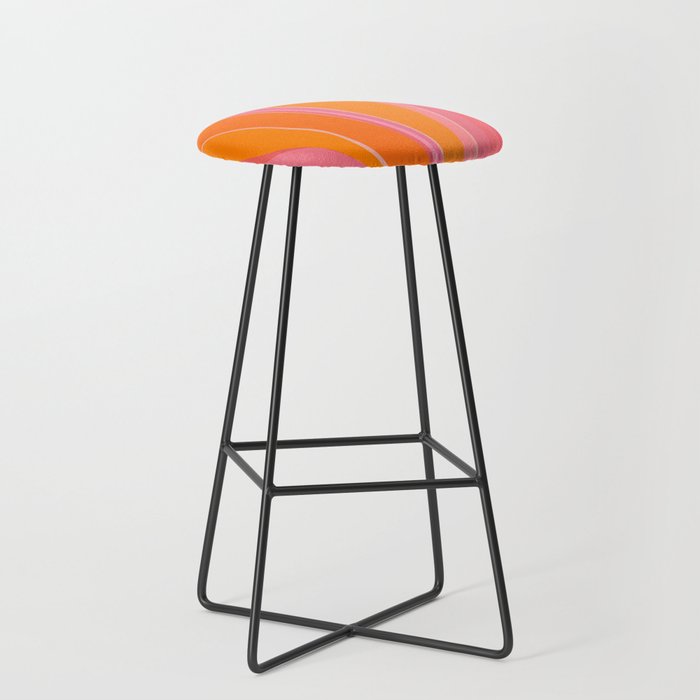 Sunshine Stripe Floral Stool