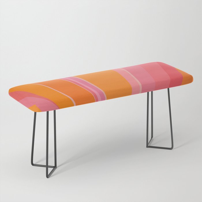 Sunshine Stripe Floral Bench Gallery Image 1