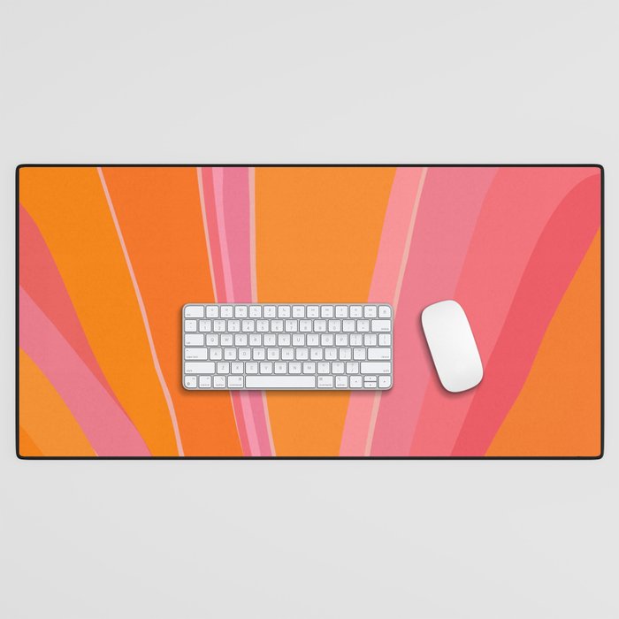Sunshine Stripe Floral Desk Mat Gallery Image 1