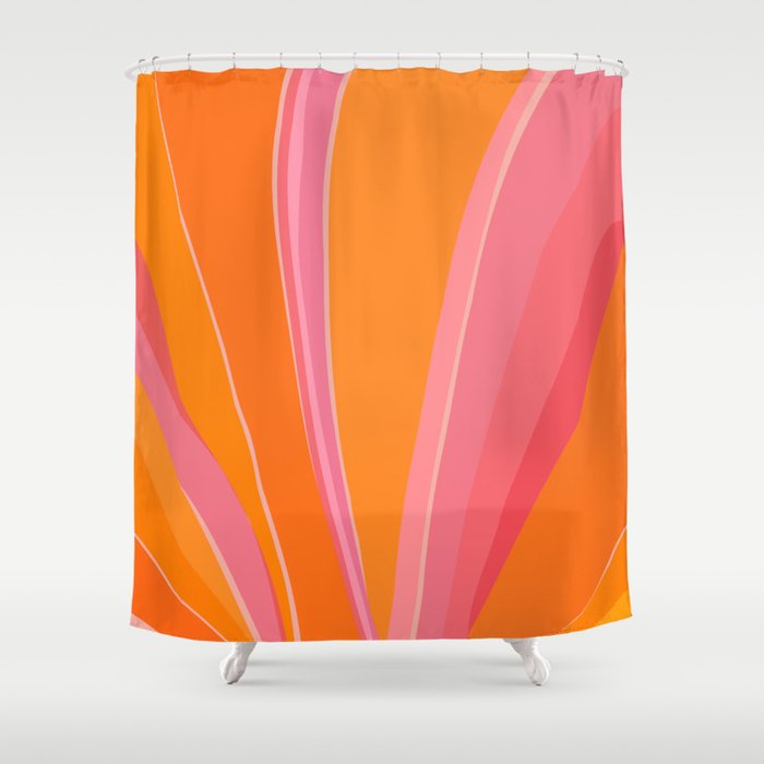 Sunshine Stripe Floral Shower Curtain Gallery Image 1