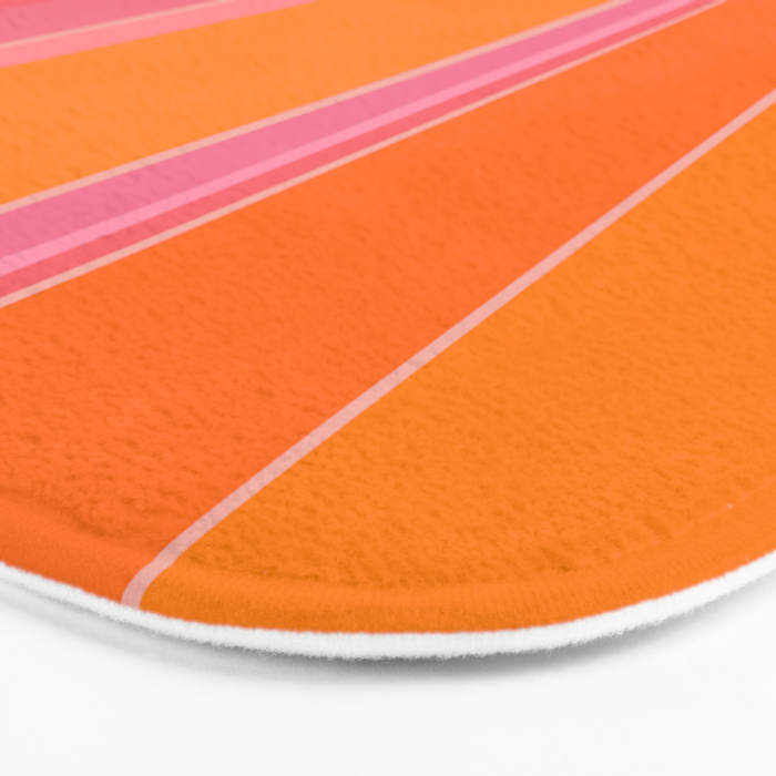 Sunshine Stripe Floral Bath Mat Gallery Image 3